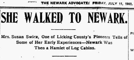 headline: She walked to Newark
